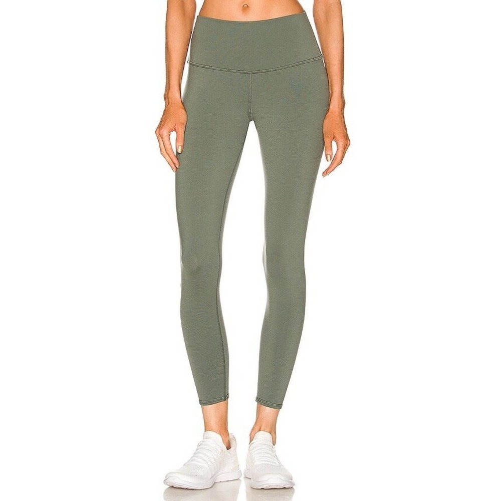 Alo Yoga High Waist Airbrush Leggings Dark Cactus Green Sz S Athleisure Gym